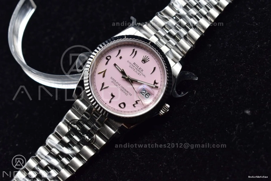 SS 36 Jubilee Edition on SA Best 904L Pink Steel Dial DateJust 1:1 Arabic 581 Affordable Bracelet DIWF 0213